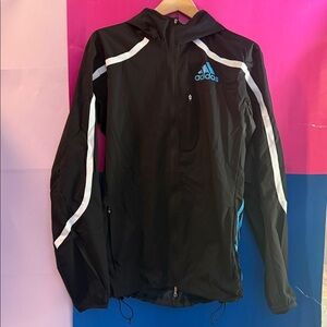 Adidas Adizero Black and Blue Running Jacket Windbreaker